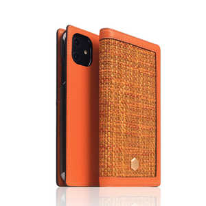 ROA iPhone 12 mini 5.4インチ対応 Edition Calf Skin Leather Diary オレンジ SD19716I12