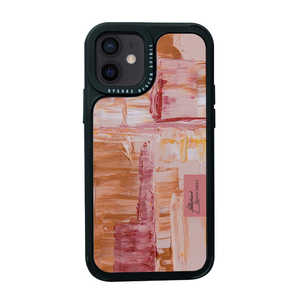ROA iPhone 12 mini 5.4インチ対応 Black Cover Painting Blending PINKBROWN DS19775I12