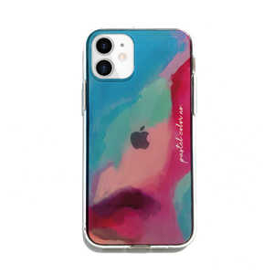 ROA iPhone 12 mini 5.4インチ対応ソフトクリアケース Pastel color PINKBLUE DS19781I12
