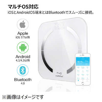 MULTIFUN 【アウトレット】体組成計[スマホ管理機能有] MULTIFUN BL-BH04-WH
