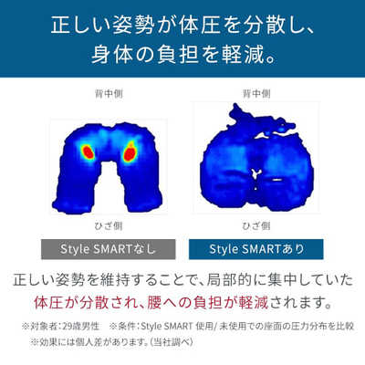 MTG 姿勢サポートシート Style SMART スタイルスマート ネイビー YS