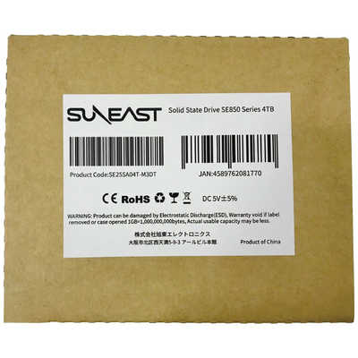 SUNEAST 内蔵SSD SE850 SATA [2.5インチ/4TB]｢バルク品｣ SE25SA04T