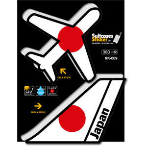 ゼネラルステッカー AIR PORT DESIGN ステッカー ブラックエディション Japan1 KK-009