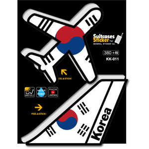 ゼネラルステッカー AIR PORT DESIGN ステッカー ブラックエディション Korea KK-011