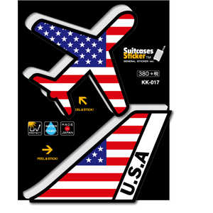 ゼネラルステッカー AIR PORT DESIGN ステッカー ブラックエディション U.S.A U.S.A KK-017 ゼネラルステッカー AIR PORT DESIGN ステッカー ブラックエディション U.S.A U.S.A KK-017