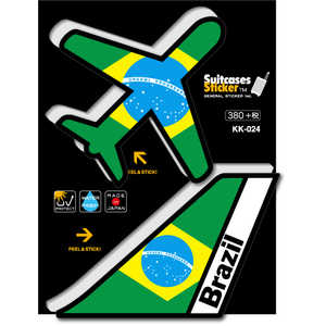 ゼネラルステッカー AIR PORT DESIGN ステッカー ブラックエディション Brazil KK-024 ゼネラルステッカー AIR PORT DESIGN ステッカー ブラックエディション Brazil KK-024