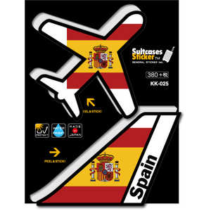 ゼネラルステッカー AIR PORT DESIGN ステッカー ブラックエディション Spain KK-025 ゼネラルステッカー AIR PORT DESIGN ステッカー ブラックエディション Spain KK-025