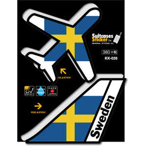 ゼネラルステッカー AIR PORT DESIGN ステッカー ブラックエディション Sweden KK-026 ゼネラルステッカー AIR PORT DESIGN ステッカー ブラックエディション Sweden KK-026