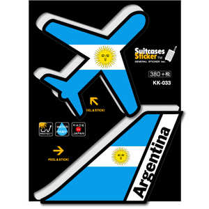 ゼネラルステッカー AIR PORT DESIGN ステッカー ブラックエディション Argentina KK-033 ゼネラルステッカー AIR PORT DESIGN ステッカー ブラックエディション Argentina KK-033