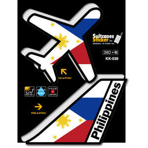 ゼネラルステッカー AIR PORT DESIGN ステッカー ブラックエディション Phillipines KK-038 ゼネラルステッカー AIR PORT DESIGN ステッカー ブラックエディション Phillipines KK-038