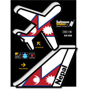 ゼネラルステッカー AIR PORT DESIGN ステッカー ブラックエディション Nepal KK-039 ゼネラルステッカー AIR PORT DESIGN ステッカー ブラックエディション Nepal KK-039