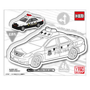 ゼネラルステッカー ぬり絵ステッカー TOMICA パトロールカー NU-001