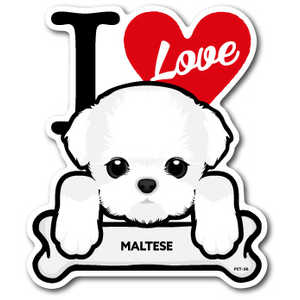 ゼネラルステッカー DOG STICKER MALTESE PET-036