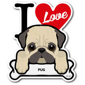 ゼネラルステッカー DOG STICKER PUG PET-038