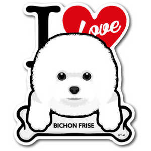 ゼネラルステッカー DOG STICKER BICHON FRISE PET-047