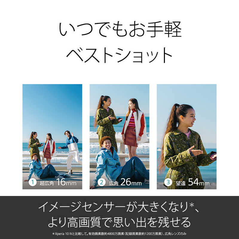 ソニー　SONY ソニー　SONY SIMフリースマートフォン Xperia10V 6.1インチ メモリ/ストレージ：6GB/128GB ホワイト XQDC44W1JPCX0 XQDC44W1JPCX0