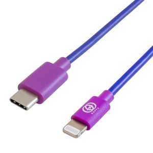 GOPPA Type-C - Lightningケーブル 1.5m ［USB Power Delivery対応］ ブルー・パープル GP-TCLC15MG1/A