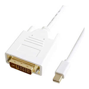 GOPPA 変換ケーブル ホワイト [1m/DVI⇔miniDisplayPort] GP-MDPDVI/W-10