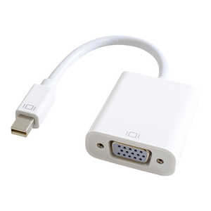 GOPPA 0.15m[Mini DisplayPort オス→メス VGA] 変換アダプタ ホワイト GP-MDPV15H/W