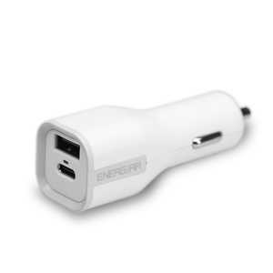GOPPA DC - USB車載充電器 ノートPC･タブレット対応 30W [2ポート:USB-C+USB-A /USB Power Delivery対応] ホワイト GP-DCCA30SR/W