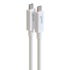 GOPPA 0.5m[USB-C ⇔ USB-C]USB3.2 Gen2×2ケーブル 充電･転送 USB PD対応 100W ホワイト GP-CCU325A05M/W