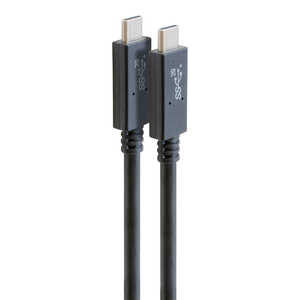 GOPPA 1m[USB-C ⇔ USB-C]USB3.2 Gen2×2ケーブル 充電･転送 USB PD対応 100W ブラック GP-CCU325A10M/B