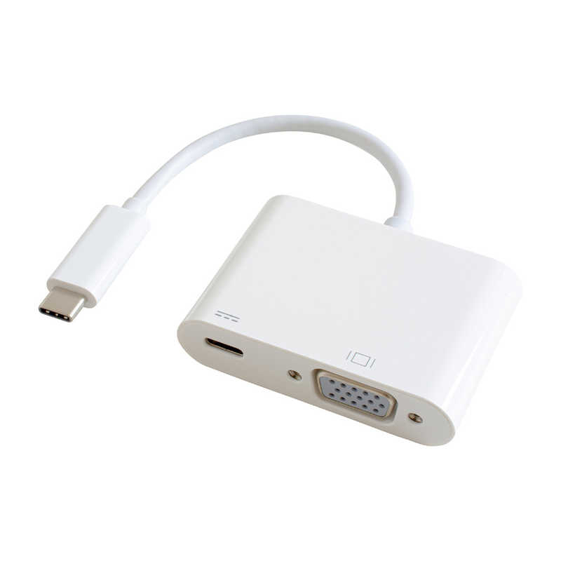 GOPPA GOPPA 0.14m[USB-C オス→メス VGA+USB-C(給電用 USB PD対応)]3.2変換アダプタ ホワイト GP-CV15H/W GP-CV15H/W