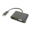 GOPPA 0.14m[USB-C オス→メス VGA+USB-C(給電用 USB PD対応)]3.2変換アダプタ ブラック GP-CV15H/B
