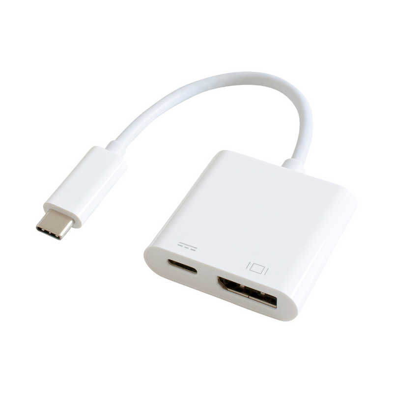 GOPPA GOPPA 0.14m[USB-C オス→メス DisplayPort 4K+USB-C(給電用 USB PD対応)]3.2変換アダプタ ホワイト GP-CDPH/W GP-CDPH/W