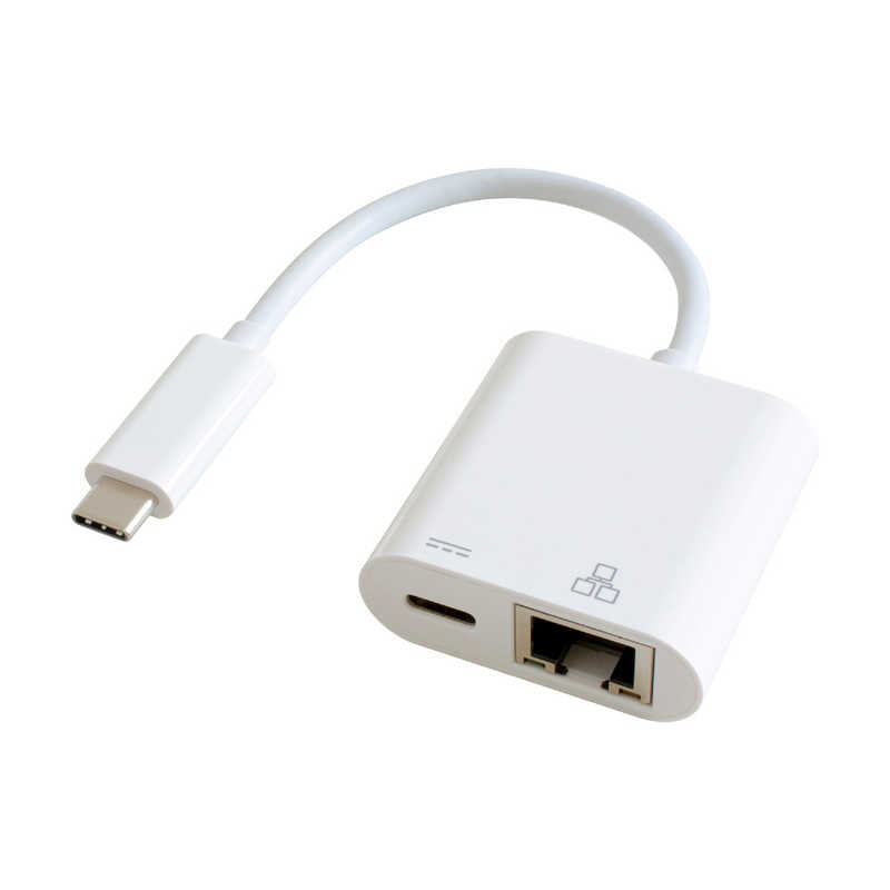 GOPPA GOPPA 0.14m[USB-C オス→メス LAN+USB-C(給電用 USB PD対応)]3.2変換アダプタ Giga対応 ホワイト GP-CR45H/W GP-CR45H/W