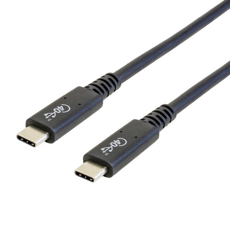 GOPPA GOPPA 0.8m[USB-C ⇔ USB-C]USB4/Thunderbolt3対応ケーブル 充電･転送 USB PD対応 100W ブラック GP-CCU408M/B GP-CCU408M/B