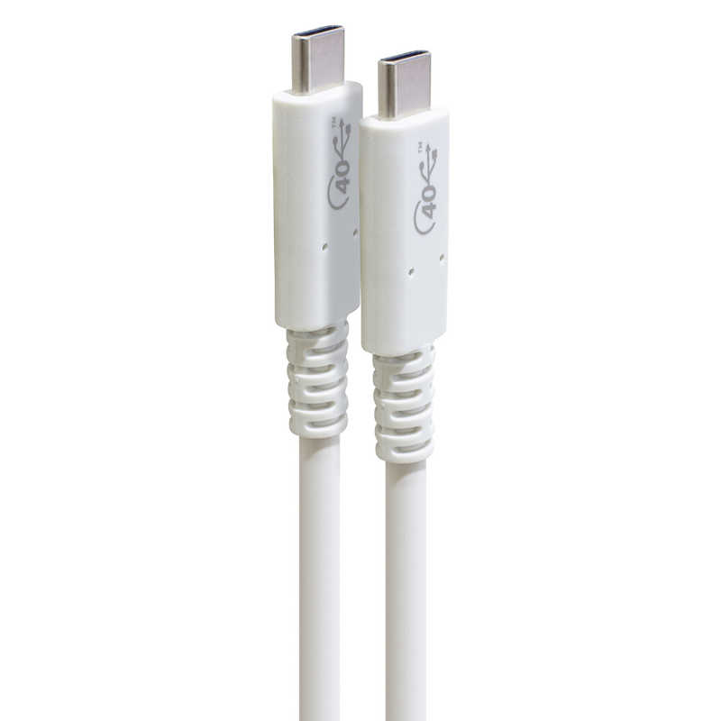 GOPPA GOPPA 0.8m[USB-C ⇔ USB-C]USB4/Thunderbolt3対応ケーブル 充電･転送 USB PD対応 100W ホワイト GP-CCU408M/W GP-CCU408M/W