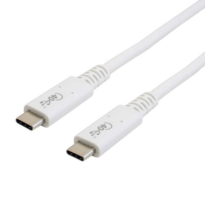 GOPPA GOPPA 0.8m[USB-C ⇔ USB-C]USB4/Thunderbolt3対応ケーブル 充電･転送 USB PD対応 100W ホワイト GP-CCU408M/W GP-CCU408M/W