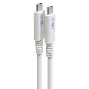 GOPPA 0.8m[USB-C ⇔ USB-C]USB4/Thunderbolt3対応ケーブル 充電･転送 USB PD対応 100W ホワイト GP-CCU408M/W