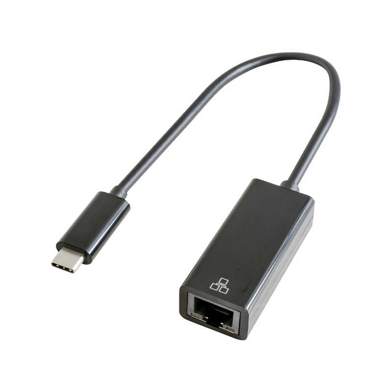 GOPPA GOPPA USB 3.2 Gen 1 Type-C接続 ギガビットLANアダプター 【M1チップ搭載のMacに対応】 ブラック [Type-Cオス /LAN] GP-CR45GH/B GP-CR45GH/B