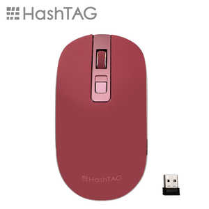 HASHTAG マウス [BlueLED /無線(ワイヤレス) /3ボタン /USB] ダークピンク HT-MOUWA1DP