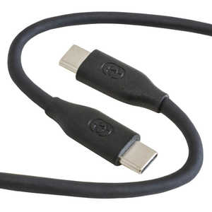 GOPPA シリコン採用やわらかケーブル USB Type-C to Type-C 1m USB PD対応 ブラック GP-CCU2S100CM/B