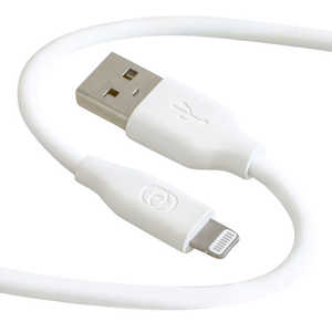 GOPPA シリコン採用やわらかケーブル USB-A⇒Lightningケーブル 1m ホワイト 1.0m GP-ALS100CM/W