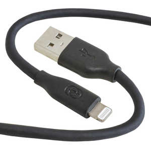 GOPPA シリコン採用やわらかケーブル USB-A⇒Lightningケーブル 1m ブラック 1.0m GP-ALS100CM/B
