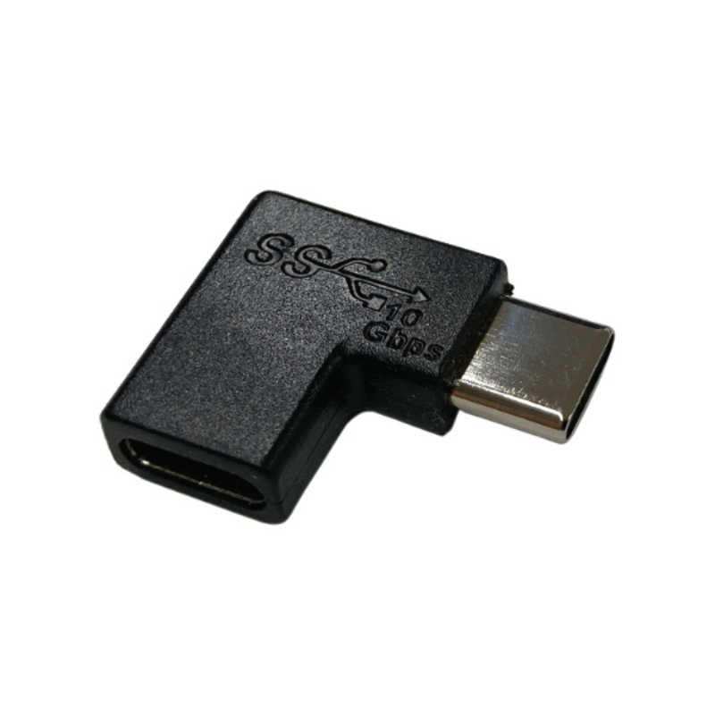 GOPPA GOPPA モバイルディスプレイ向け Type-C 変換アダプタ［USB-C オス→メス USB-C/USB Power Delivery/USB3.2 Gen2/オルタネートモード対応/L字型］ブラック GPTCL32FAB GPTCL32FAB
