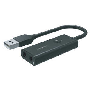 GOPPA オーディオ変換アダプタ ［USB-A オス→メス φ3.5mm］ ブラック GP-AUA2HM/B