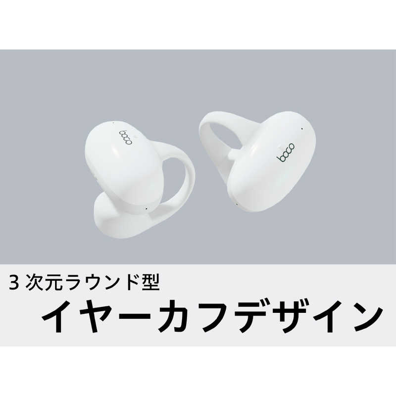 BOCO BOCO 骨伝導イヤホン リモコン・マイク対応 ホワイト PEACESS-1WH PEACESS-1WH
