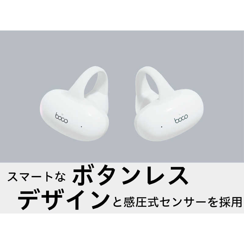 BOCO BOCO 骨伝導イヤホン リモコン・マイク対応 ホワイト PEACESS-1WH PEACESS-1WH
