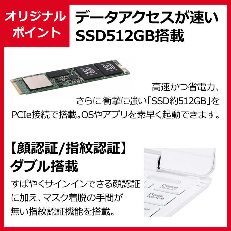 NEC NEC ノートパソコン LAVIE N12シリーズ パールホワイト [12.5型 /intel Core i5 /メモリ：8GB /SSD：512GB /2021年1月] PC-N1255BZW-2 パｰルホワイト PC-N1255BZW-2 パｰルホワイト