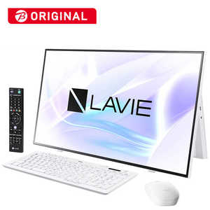 NEC デスクトップパソコン LAVIE A27シリーズ(TVチューナ) [27型/SSD:1TB/メモリ:16GB/2020年1月モデル] PC-A2757BZW-2 ファインホワイト