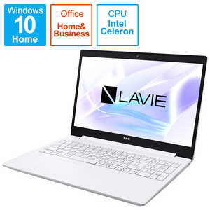 NEC ノートパソコン LAVIE Note Standard [15.6型/intel Celeron/SSD：256GB/メモリ：4GB/2021年4月モデル] PC-NS200R2W-S4