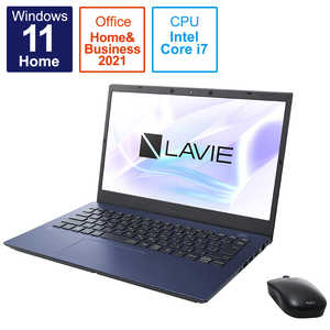 NEC ノートパソコン LAVIE N14 ネイビーブルー [14.0型/intel Core i7/メモリ:8GB/SSD:512GB/2021年秋冬モデル] PC-N1475CAL