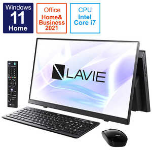 ＜コジマ＞ NEC LAVIE A23シリーズ デスクトップパソコン LAVIE A23 ファインブラック [23.8型 /intel Core i7 /メモリ：8GB /SSD：1TB ] ファインブラック PCA2377CAB画像