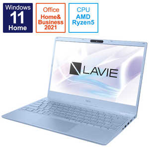 ＜コジマ＞ NEC ノートパソコン LAVIE N13シリーズ メタリックライトブルー [13.3型 /Windows11 Home /AMD Ryzen 5 /メモリ：8GB /SSD：512GB] ライトブルー PCN1355DAM