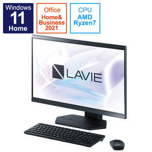 NEC LAVIE A23シリーズ デスクトップパソコン LAVIE A23(ダブルチューナ) ファインブラック [23.8型 AMD Ryzen7 メモリ：16GB SSD：1TB 2022年春] ファインブラ